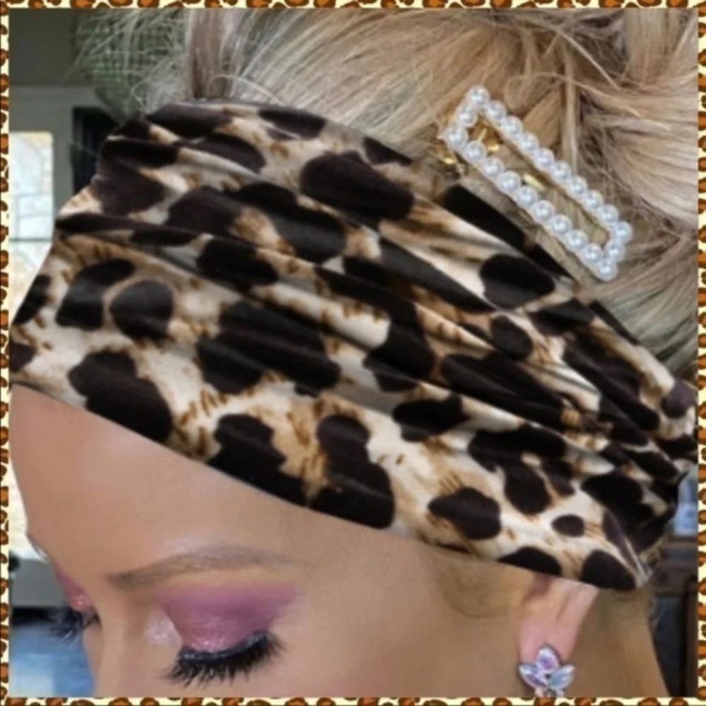 Leopard print headband